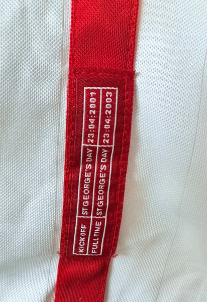 England Home Shirt from 2001–2003