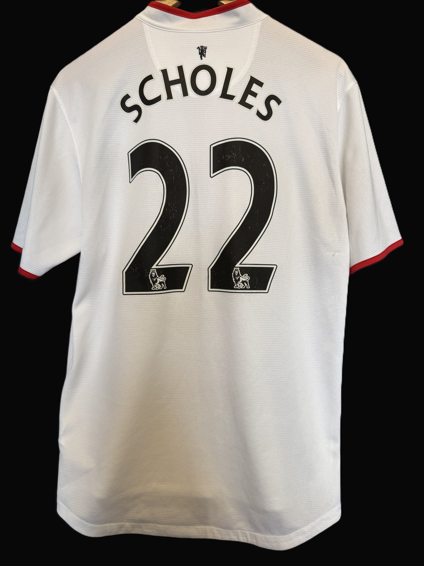 The Manchester United 2012–13 away shirt, featuring Paul Scholes’ iconic # 22