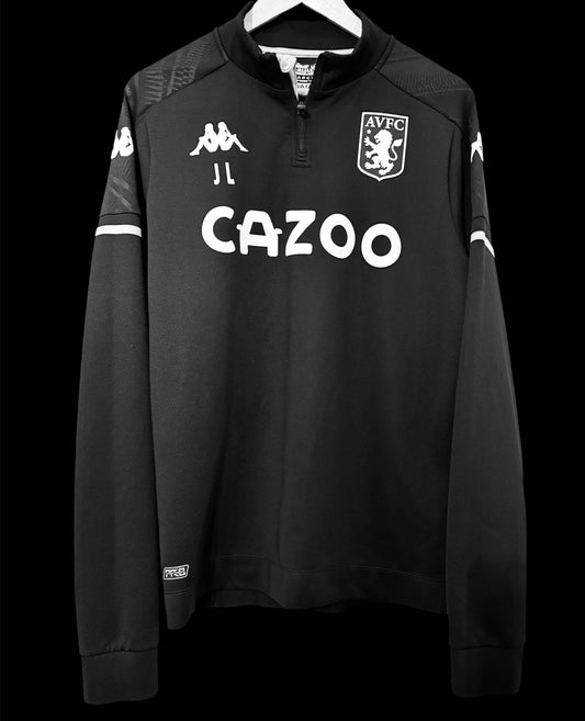Aston Villa Kappa 1/4 Zip Training Top (Player Issue – JL Initials)
