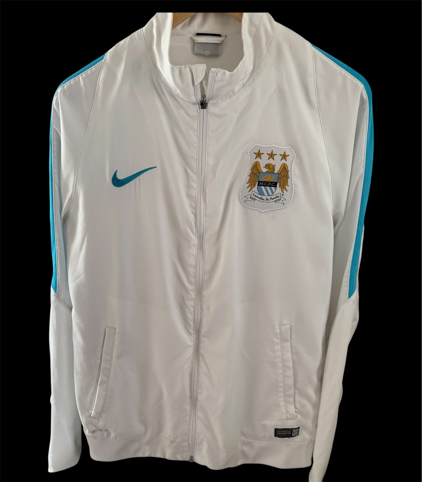 Manchester City white 2015-16 NIKE track jacket
