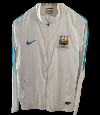 Manchester City white 2015-16 NIKE track jacket